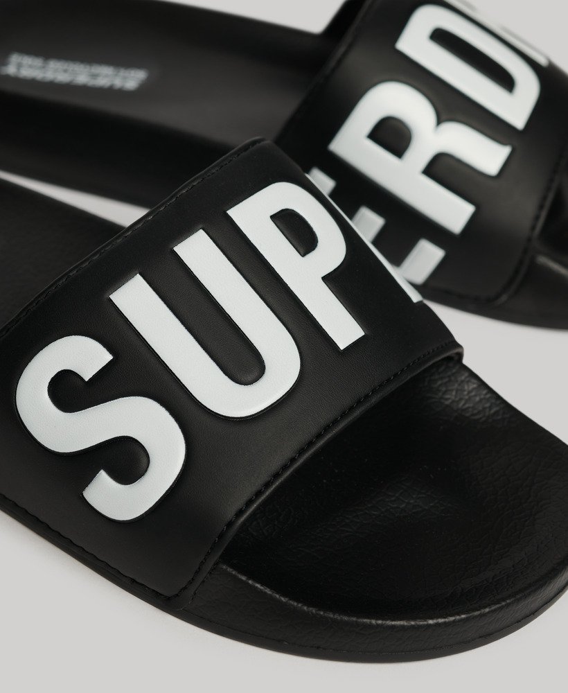vegan core zwembadslippers in zwartwit