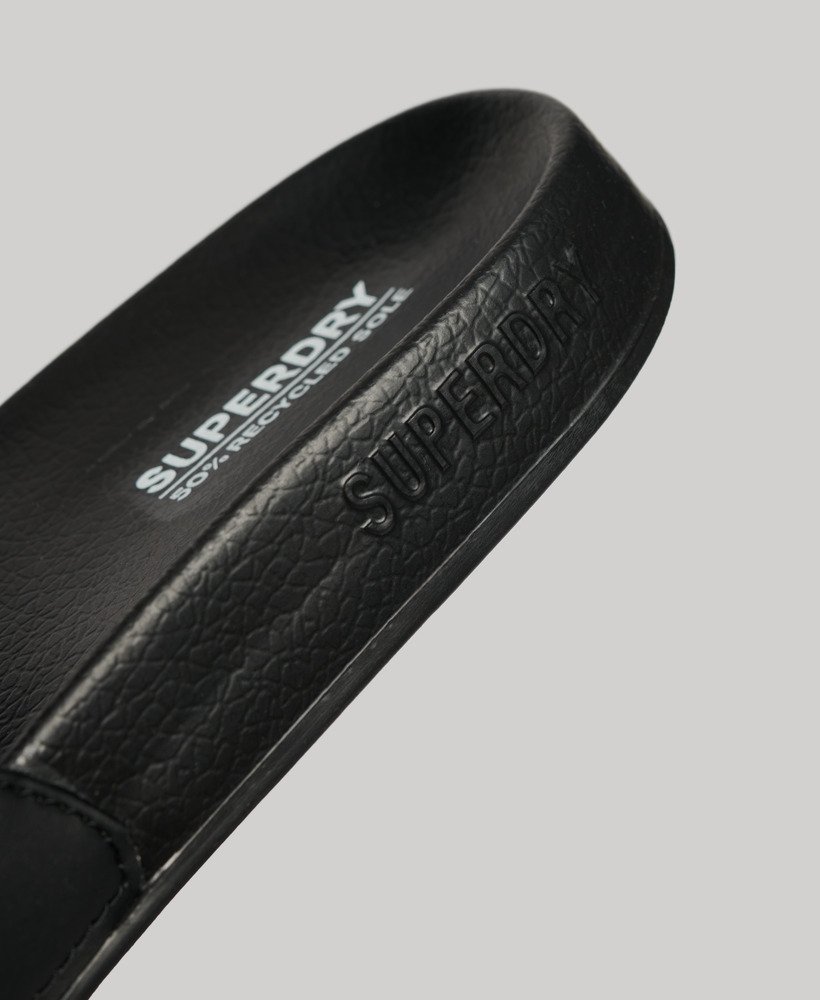 vegan core zwembadslippers in zwartwit