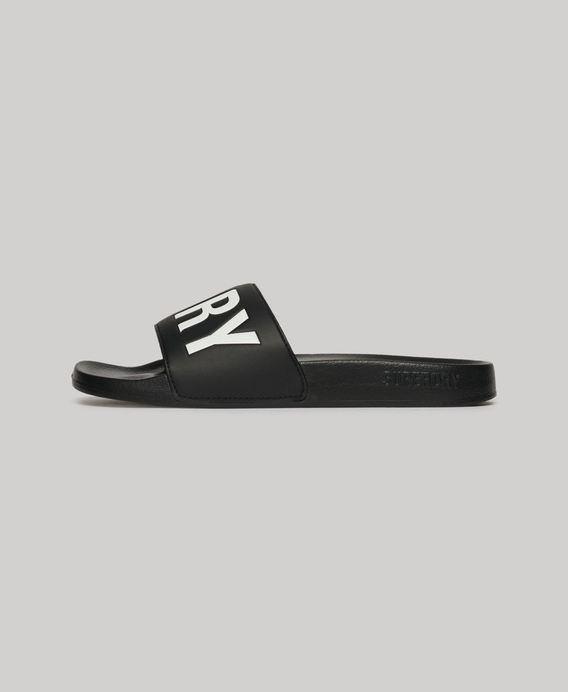 vegan core zwembadslippers in zwartwit