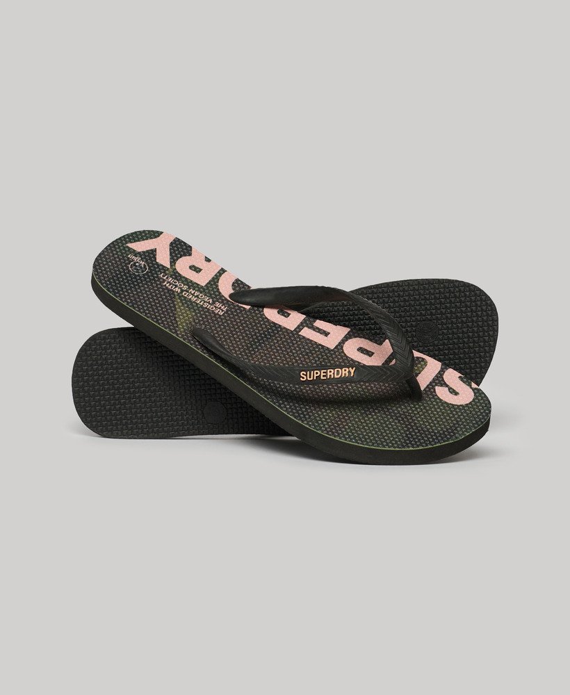 vegan teenslippers met logo in nathan camouflageprint
