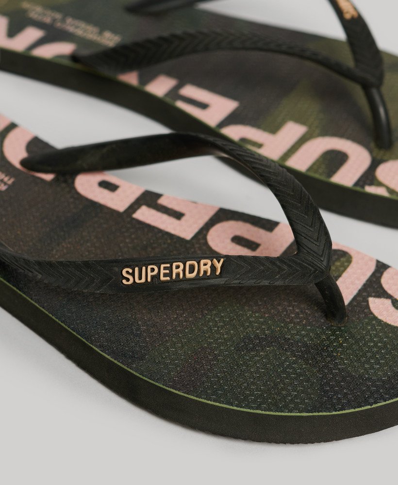 vegan teenslippers met logo in nathan camouflageprint