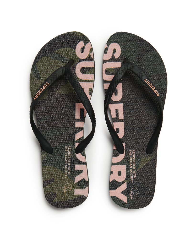 vegan teenslippers met logo in nathan camouflageprint