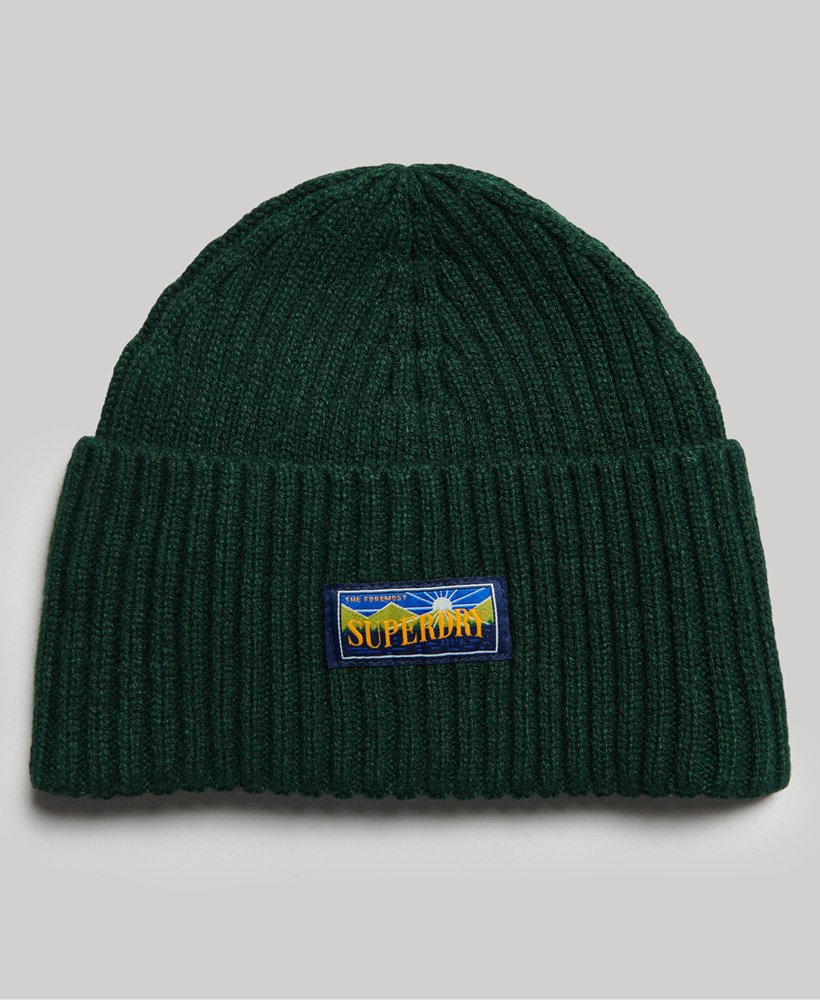 ol blend radar beanie in emaillegroen
