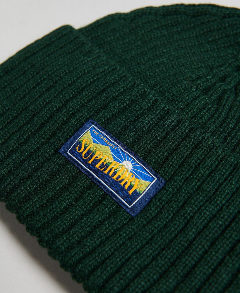ol blend radar beanie in emaillegroen