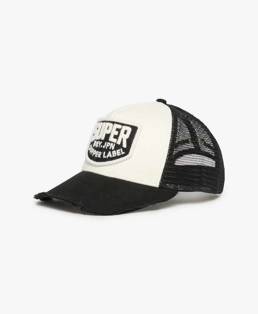 mesh truckerpet in zwart