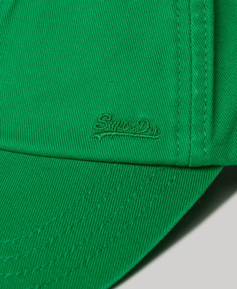 vintage geborduurde pet in drop kick green