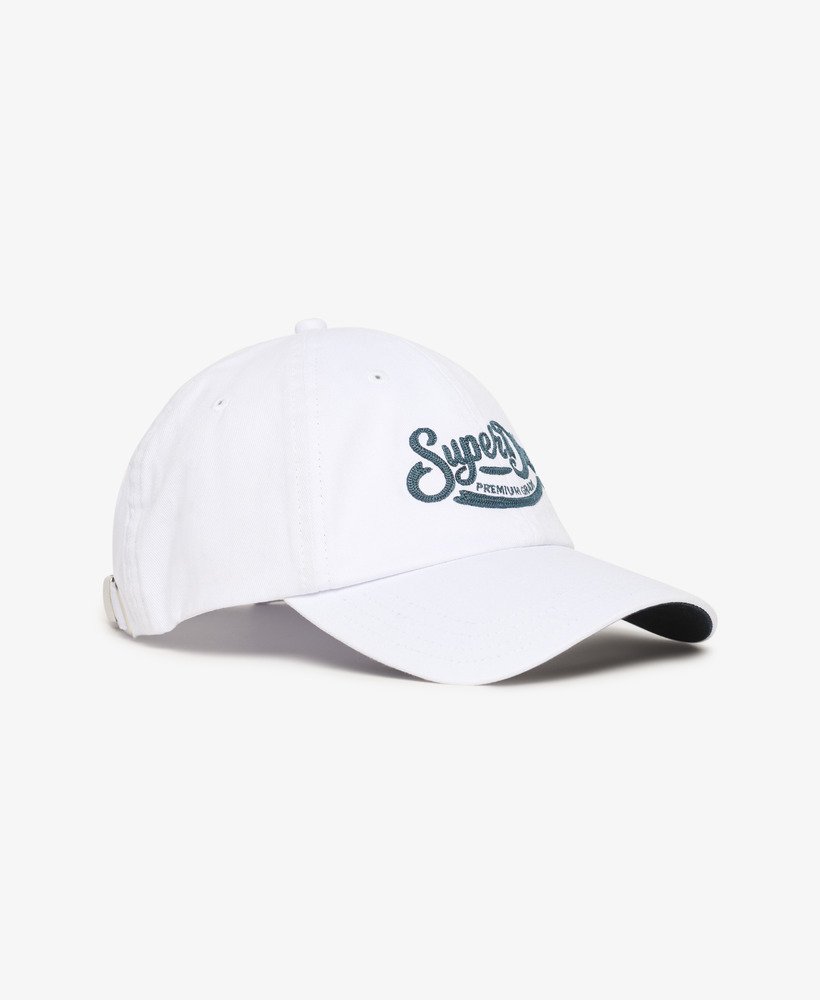 grafische baseballpet in ecru