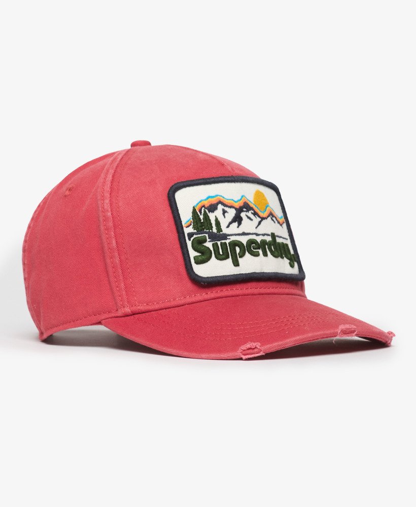 truckerpet met grafische print in rood