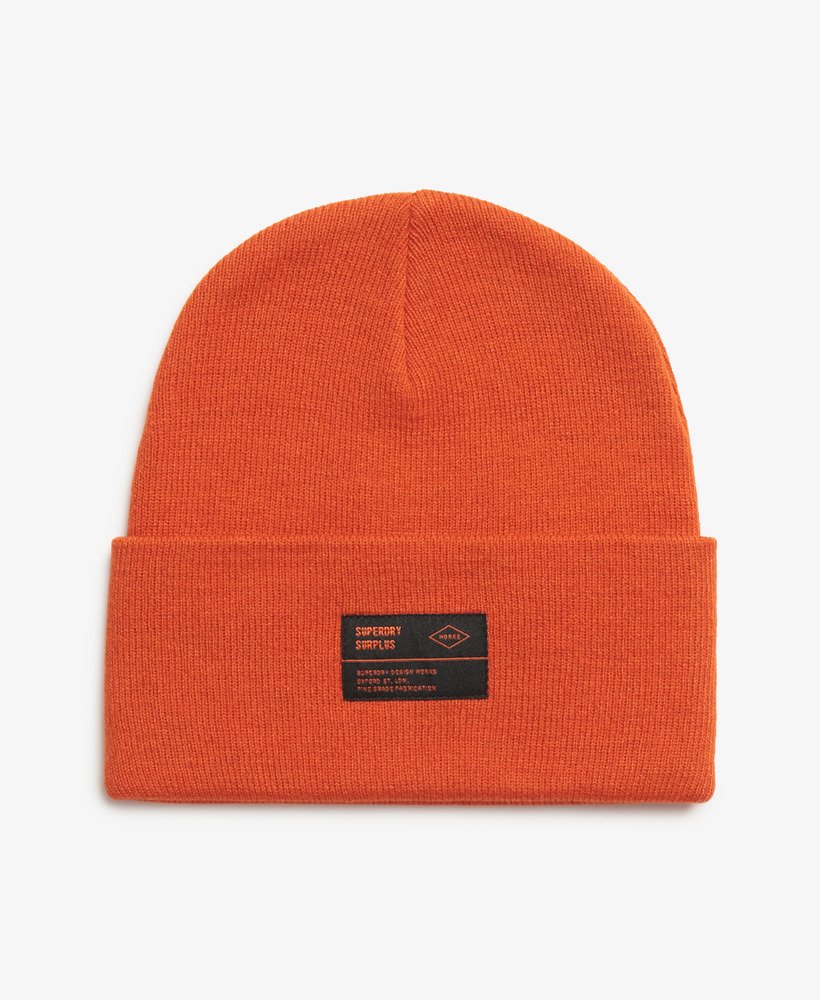gebreide muts uit de surpluscollectie in roestbruin van denim co.