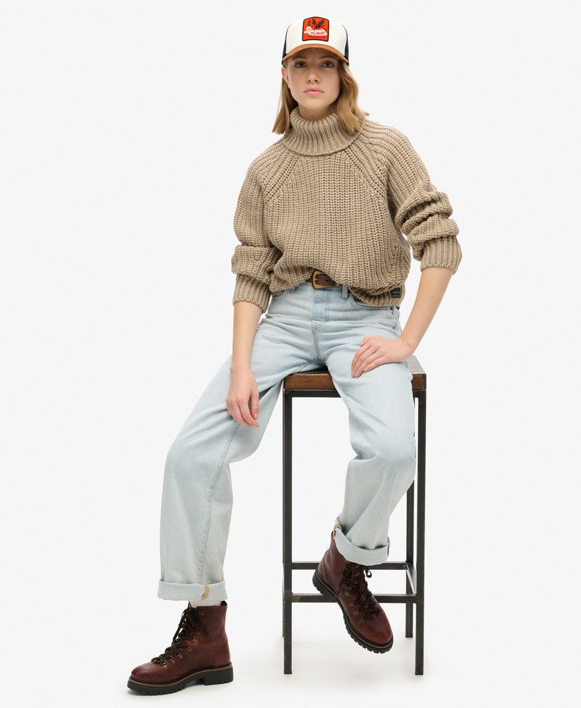 mesh truckerpet in tabaksbruin van denim co.