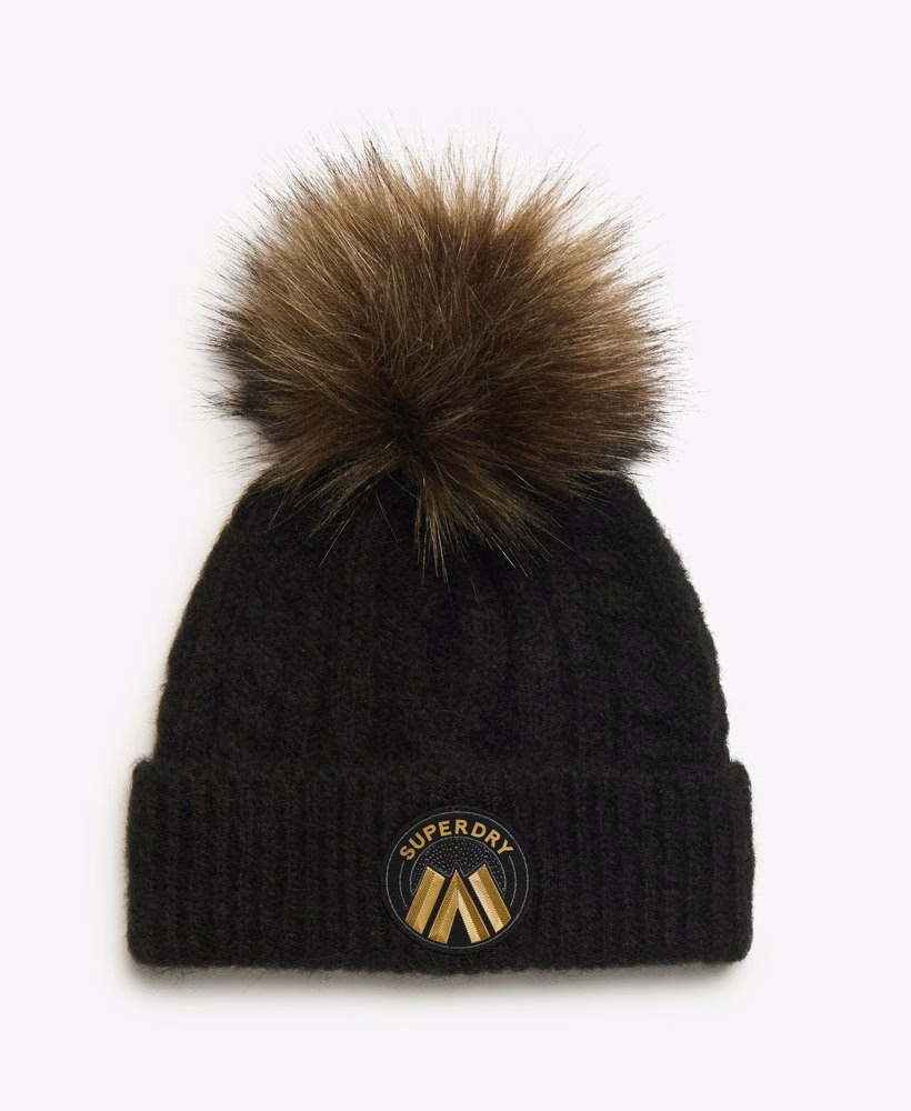 Kabelgebreide luxe muts