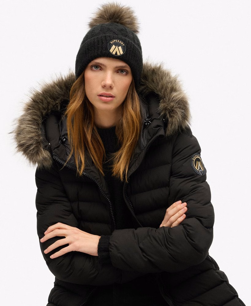 Kabelgebreide luxe muts
