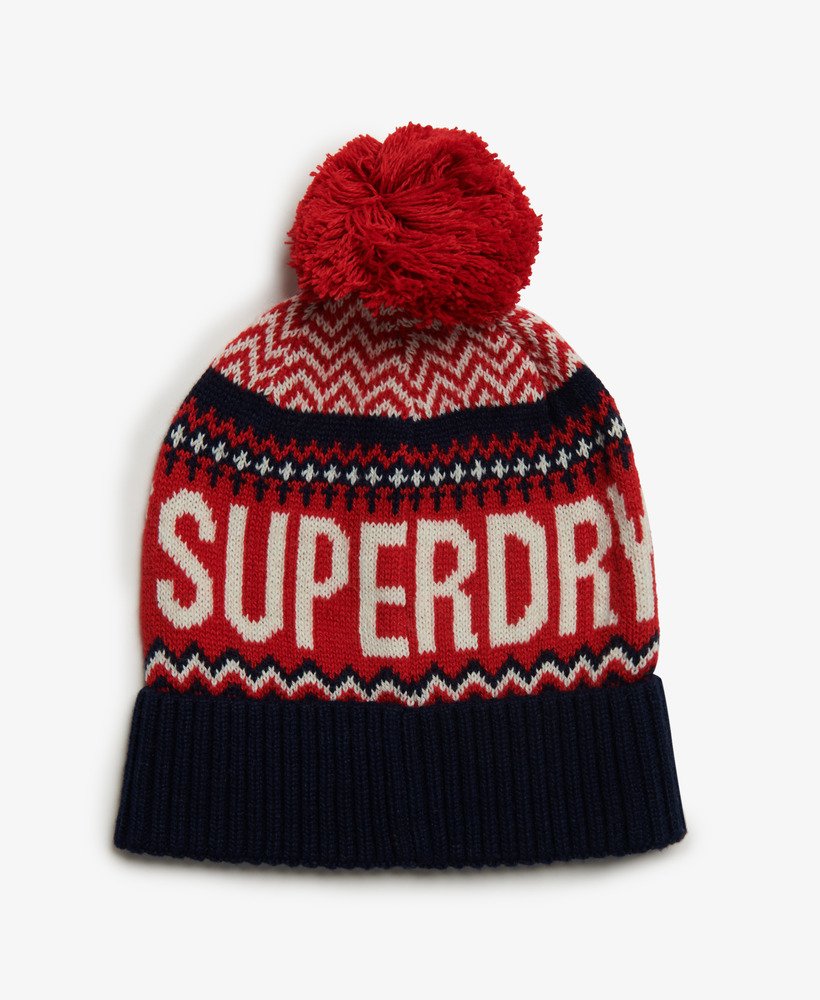 fairisle muts in rijk navy