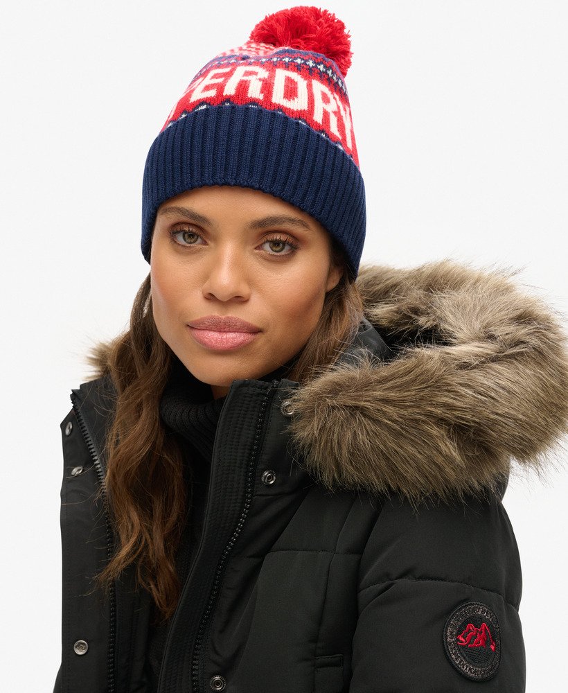 fairisle muts in rijk navy