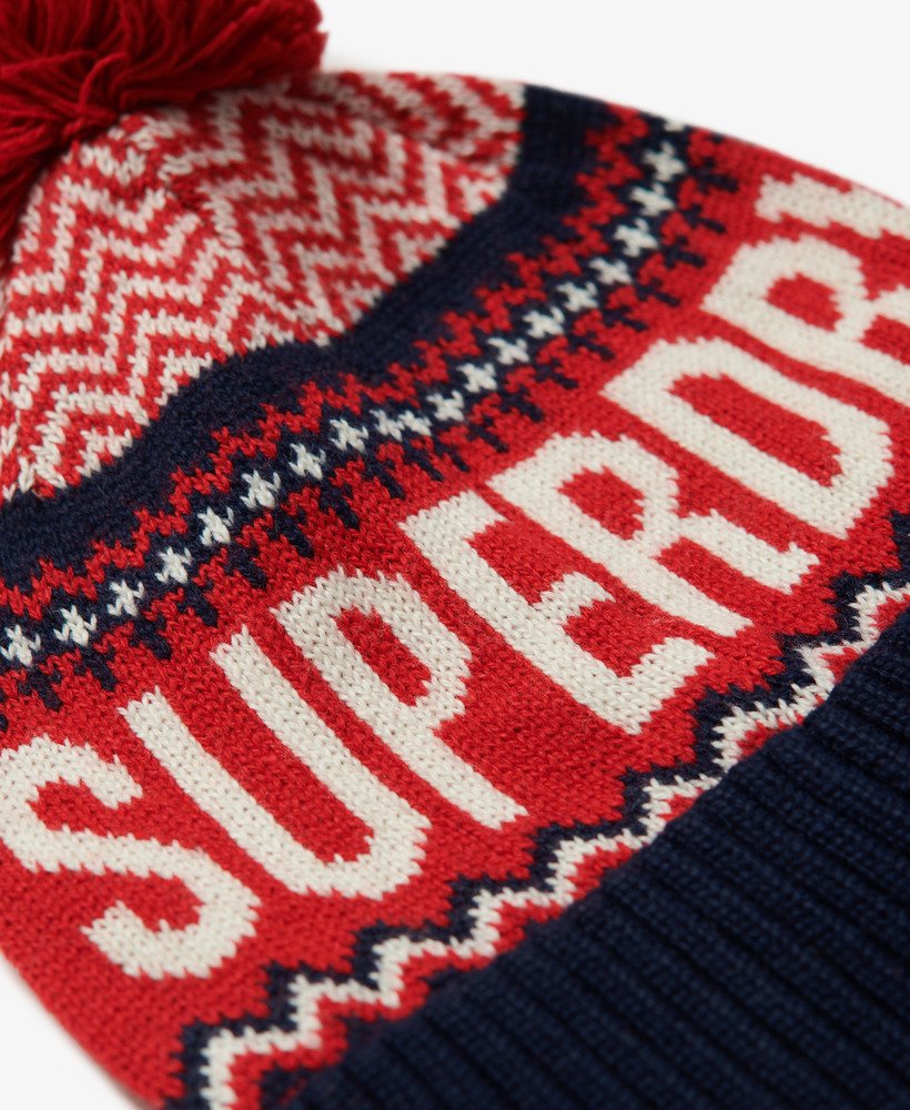 fairisle muts in rijk navy