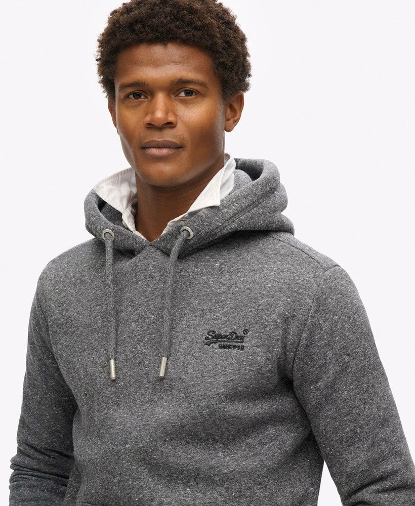Hoodie met vintage logo en borduurwerk