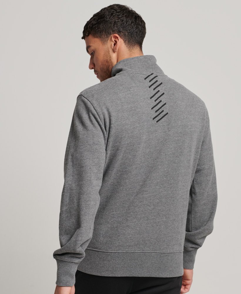 code core sport half zip sweatshirt in dark charcoal marl