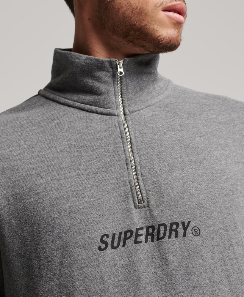 code core sport half zip sweatshirt in dark charcoal marl