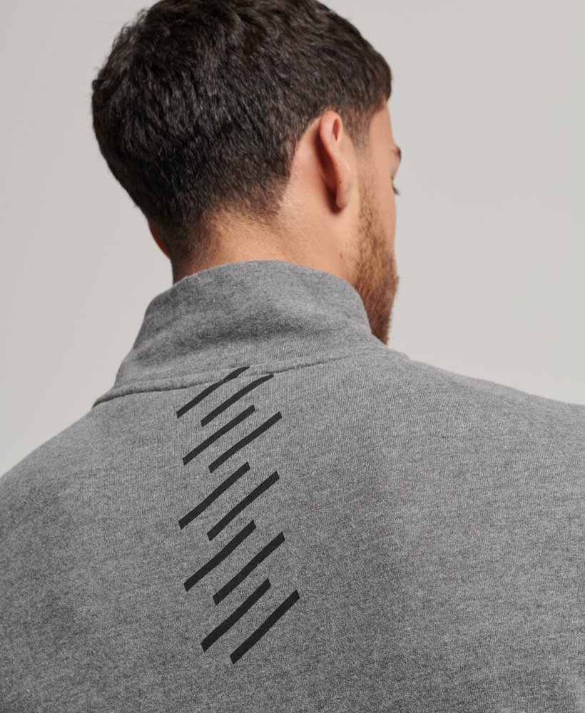 code core sport half zip sweatshirt in dark charcoal marl