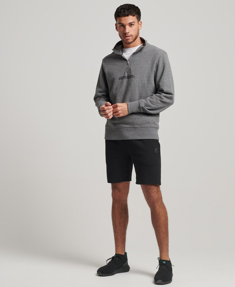 code core sport half zip sweatshirt in dark charcoal marl