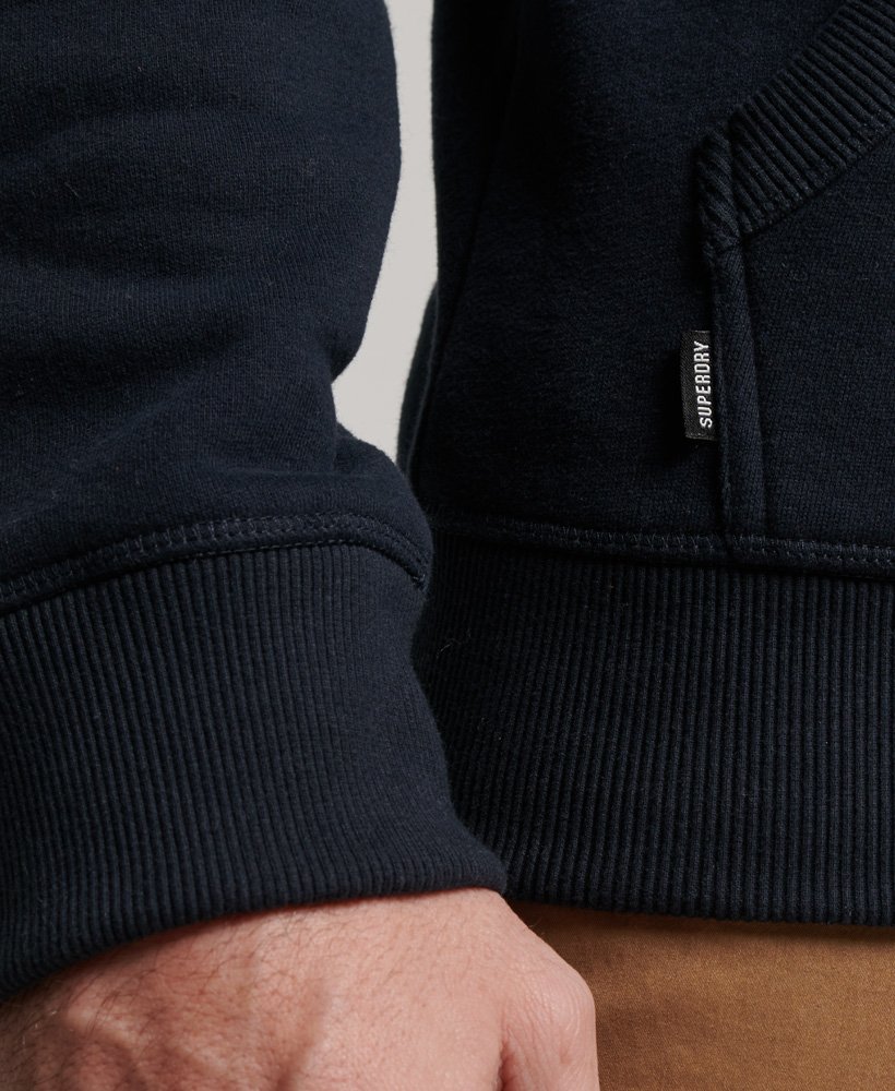hoodie met vintage logo en borduursel in eclipse navy