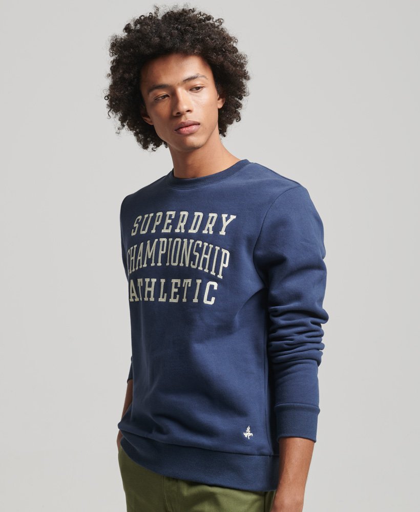 vintage gym-sportsweatshirt in lauren navy