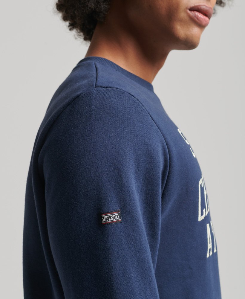 vintage gym-sportsweatshirt in lauren navy
