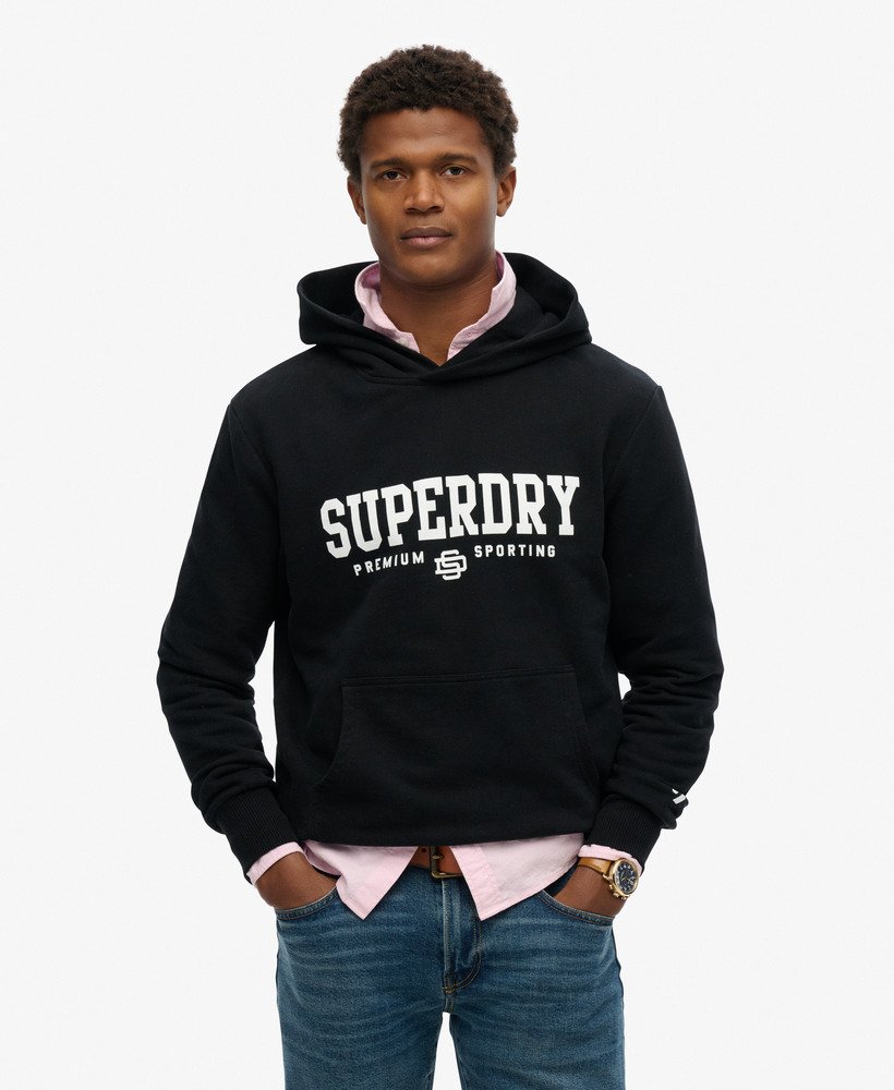 core sport hoodie in zwart
