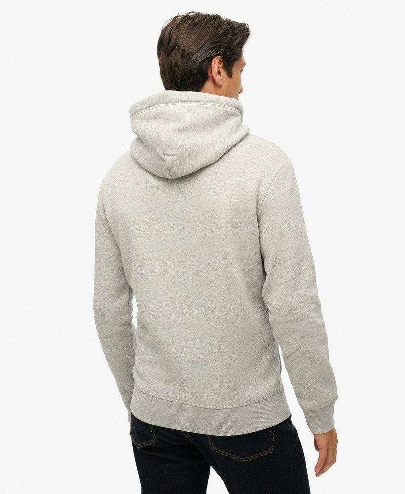 essential logo hoodie in athletic grey marl