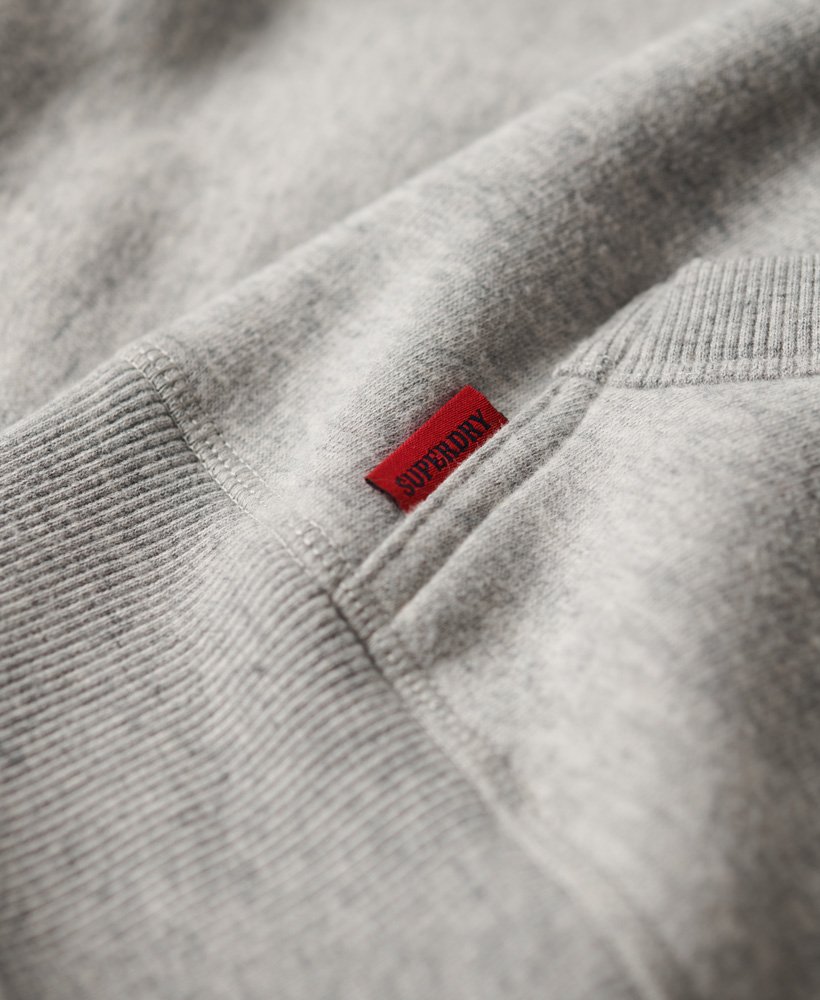 essential logo hoodie in athletic grey marl