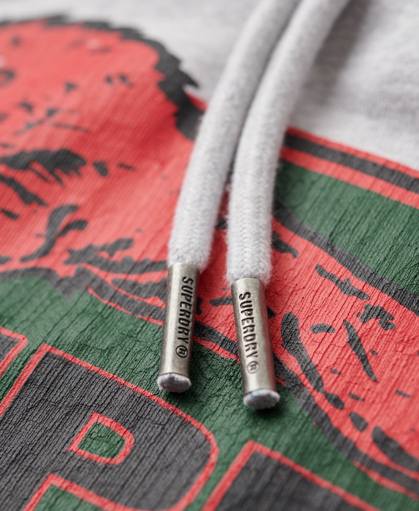 hoodie met logo in werkstijl in glacier grey marl.