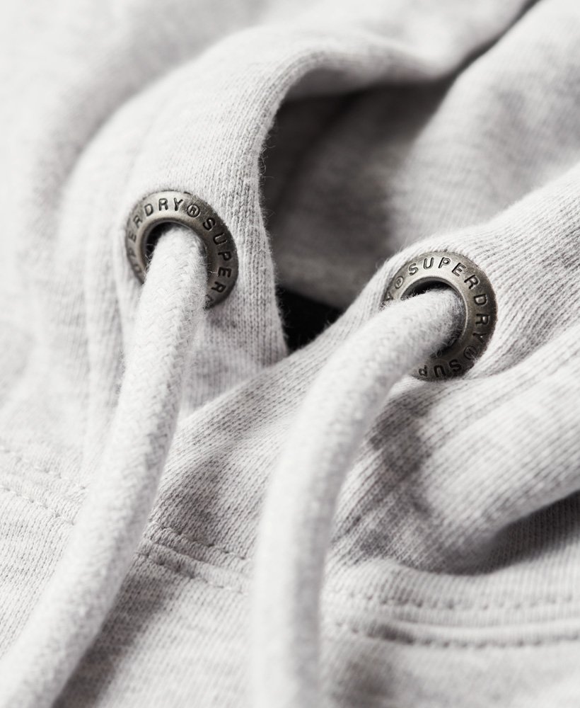 hoodie met logo in werkstijl in glacier grey marl.