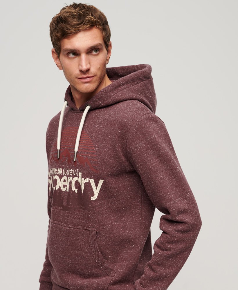 hoodie met great outdoors-logo in bordeauxrood.