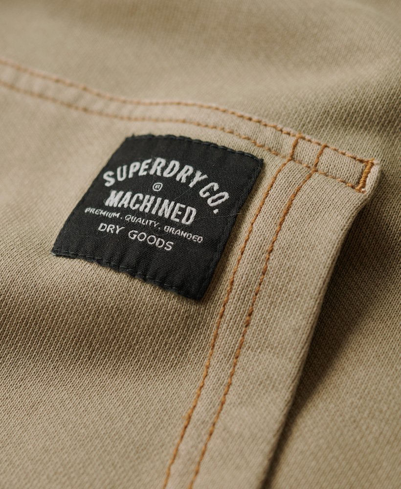 relaxte hoodie met contrasterende stiksels in vintage kaki