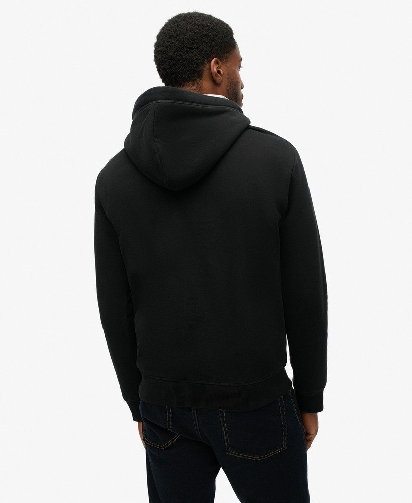 essential logo hoodie in zwart
