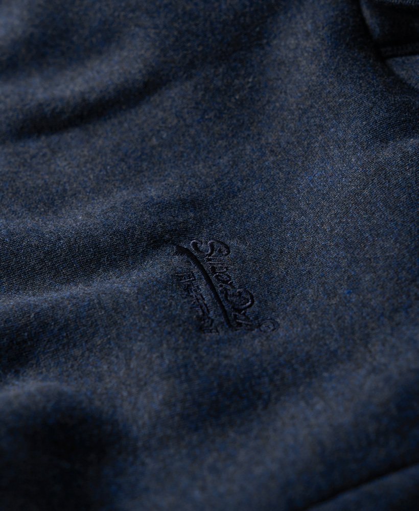 essential logo hoodie in vintage navy marl
