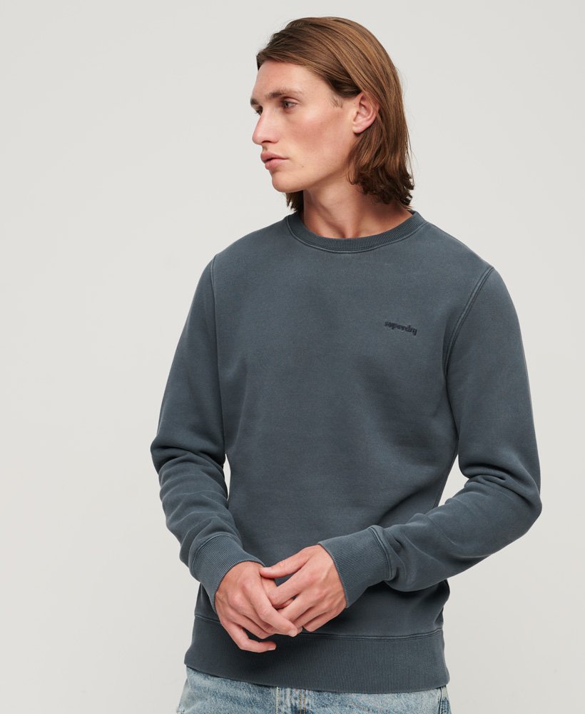 vintage gewassen sweatshirt in eclipse navy