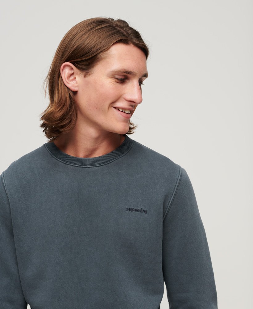 vintage gewassen sweatshirt in eclipse navy