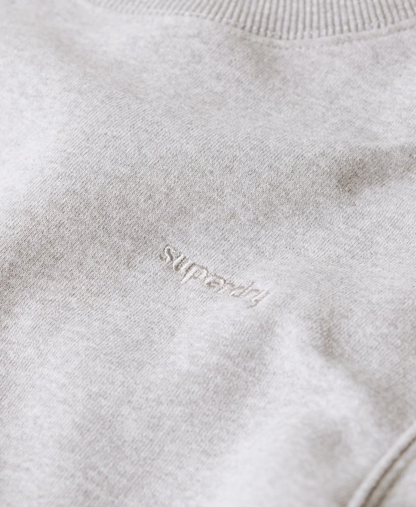 vintage gewassen sweatshirt in collegegrijs gemêleerd