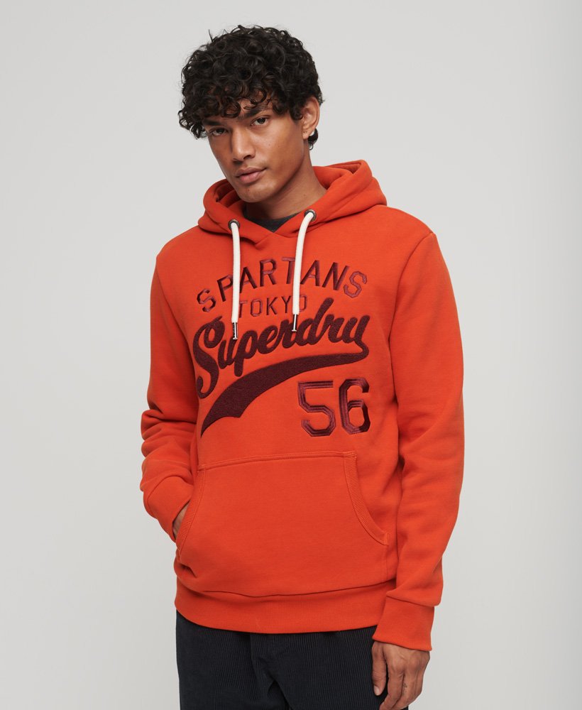 sportieve hoodie met scriptprint in denim co roestoranje.
