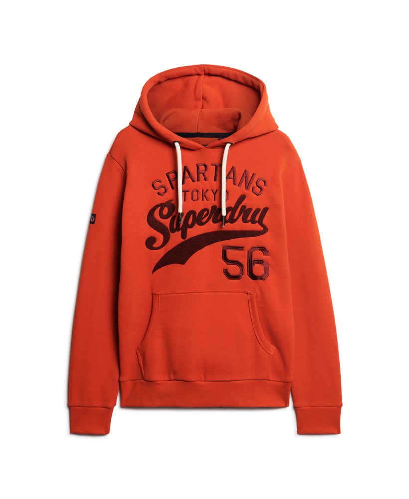sportieve hoodie met scriptprint in denim co roestoranje.