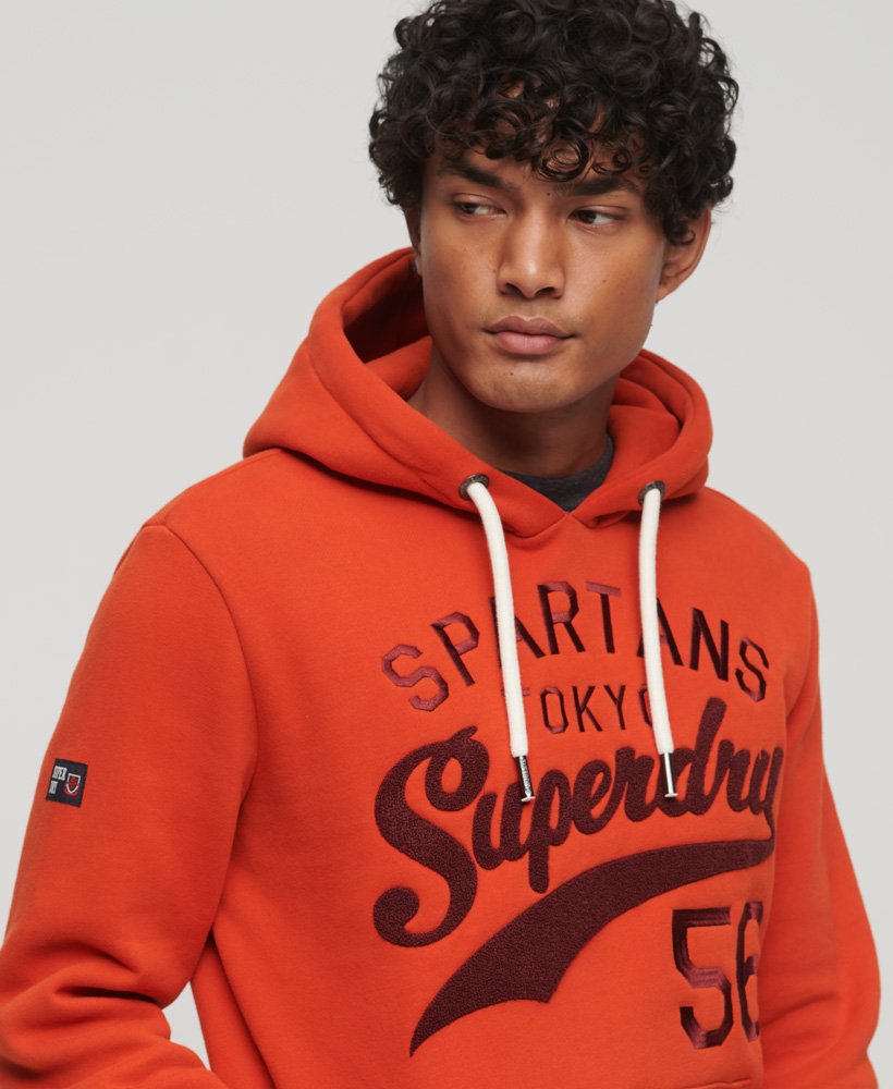 sportieve hoodie met scriptprint in denim co roestoranje.