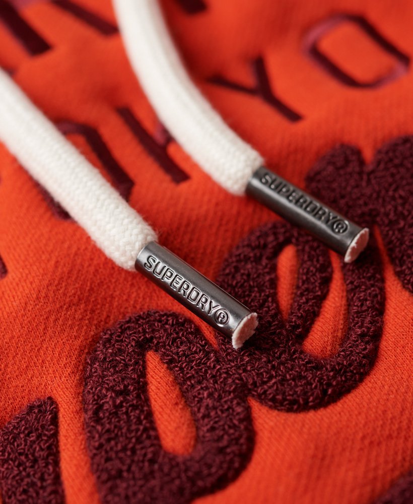 sportieve hoodie met scriptprint in denim co roestoranje.