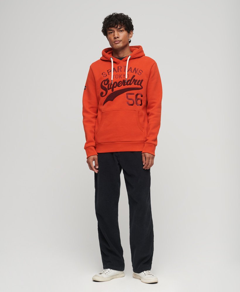 sportieve hoodie met scriptprint in denim co roestoranje.