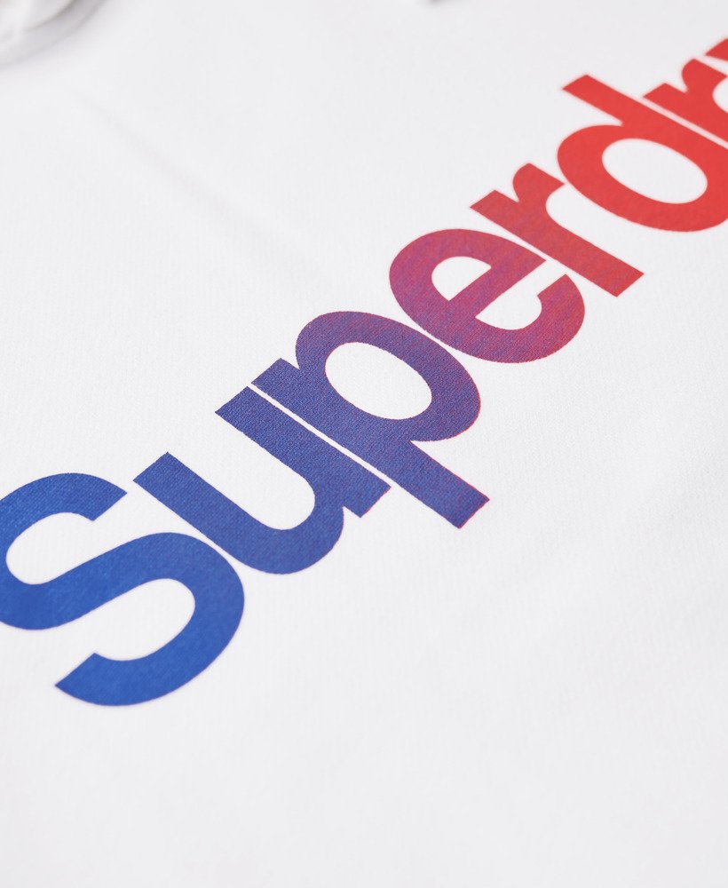 core logo loose hoodie in brilliant white