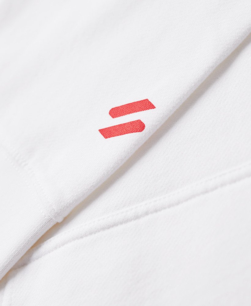 core logo loose hoodie in brilliant white