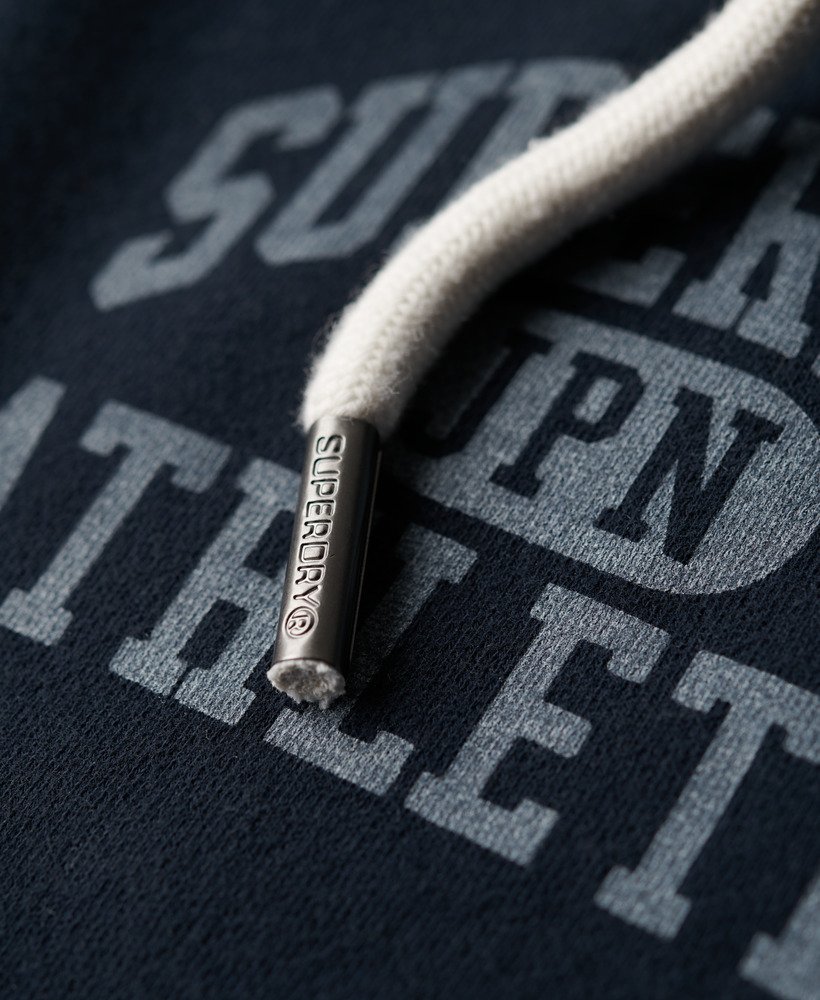 sportieve college hoodie met rits in eclipse navy