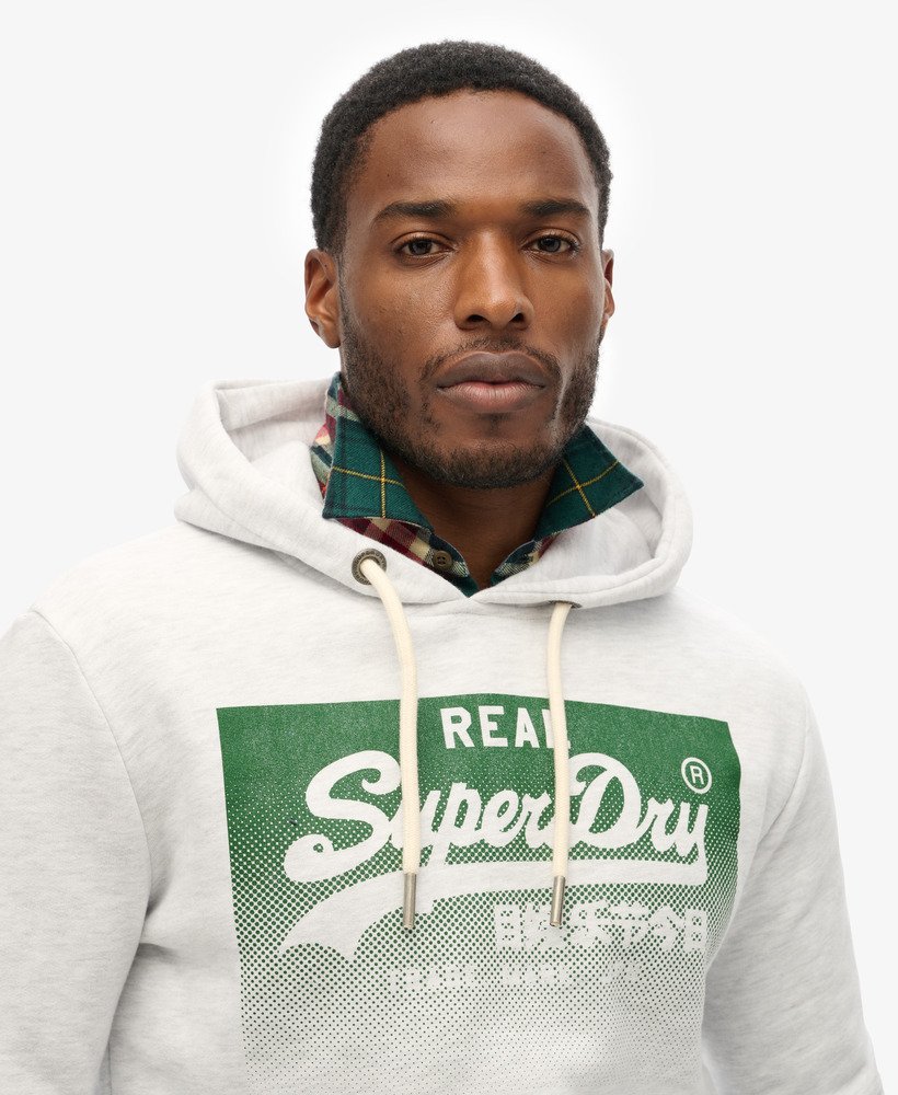 vintage box gradient hoodie in ice marl