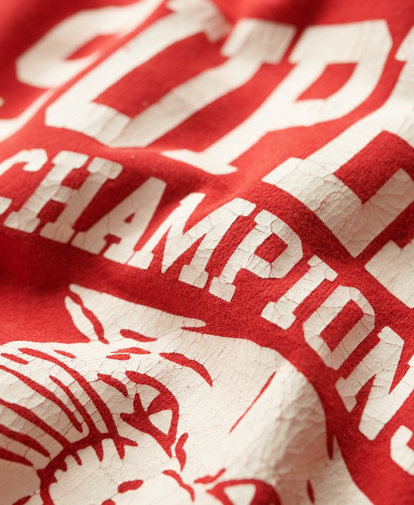 atletische hoodie met print in ferra red marl