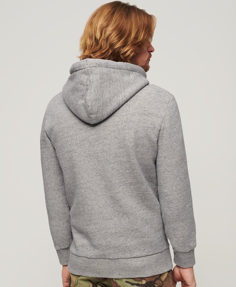 tokyo vintage logo hoodie in sportief grijs gemêleerd